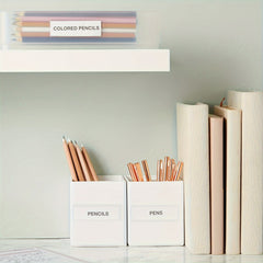 20Pcs Adhesive Label Holders with Cardstock and Clear Bags