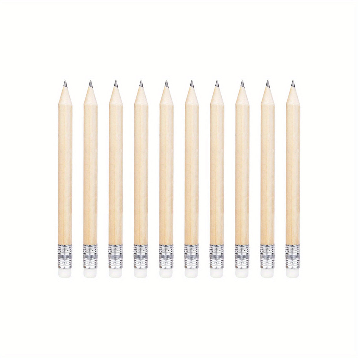 Natural Wood Golf Pencil Half Pencil With Eraser Mini Pencil