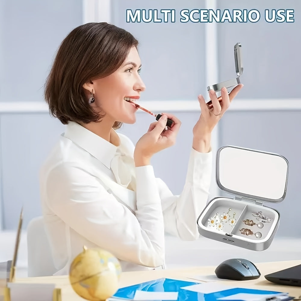 Dragonfly Pill Organizer Metal Medicine Case Waterproof Pocket Size for Travel