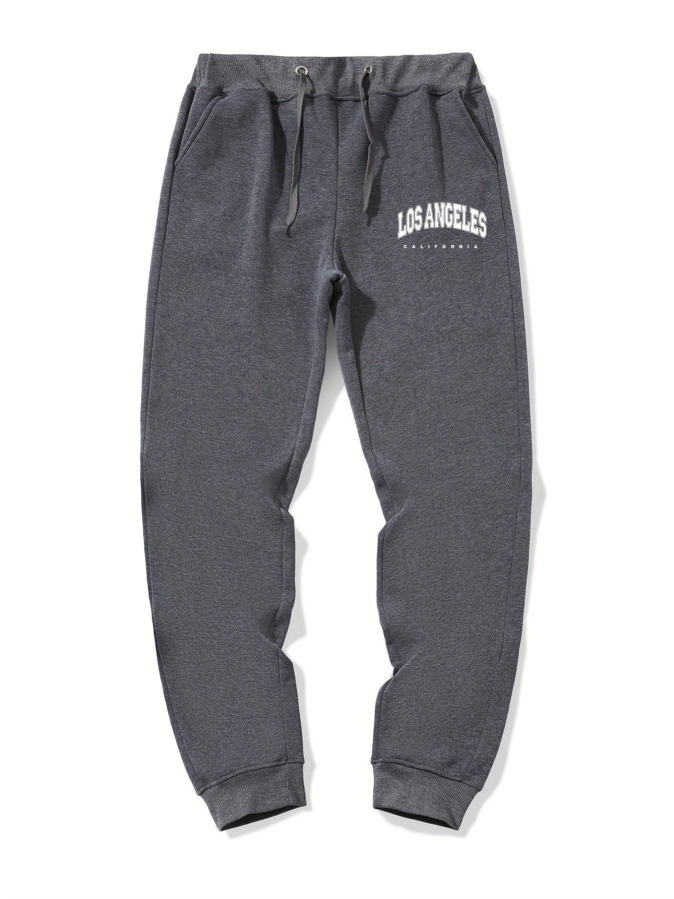 LA Casual Stretch Graphic Drawstring Joggers Men's Sweatpants