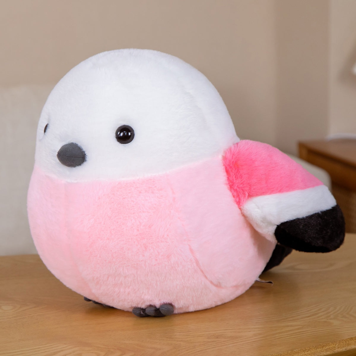Creative Bird Plush Toy with Pink Accents