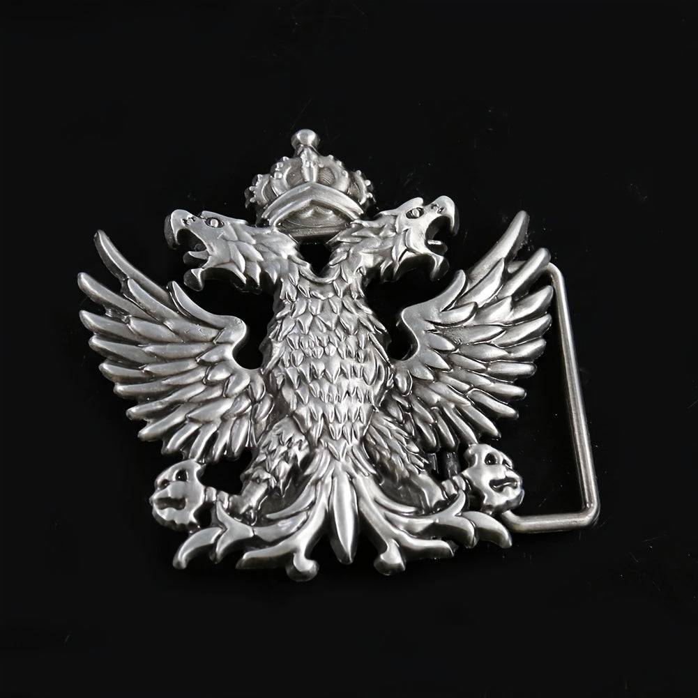 Double Headed Eagle Emblem Badge Men's Belt Buckle For Jeans