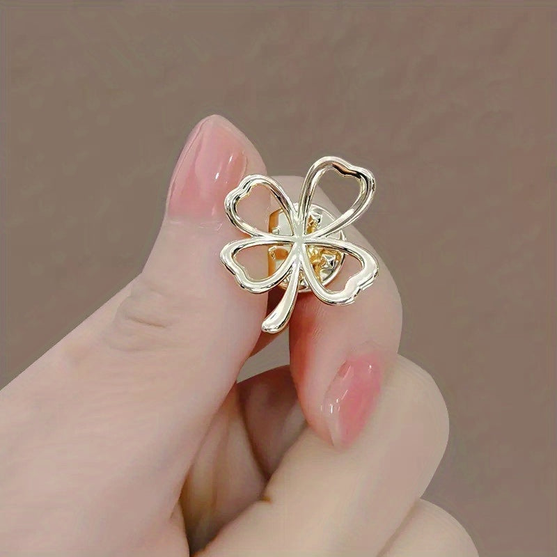 Bowknot Rhinestone Brooch Collar Decoration Pin Fix Clothes Accessories