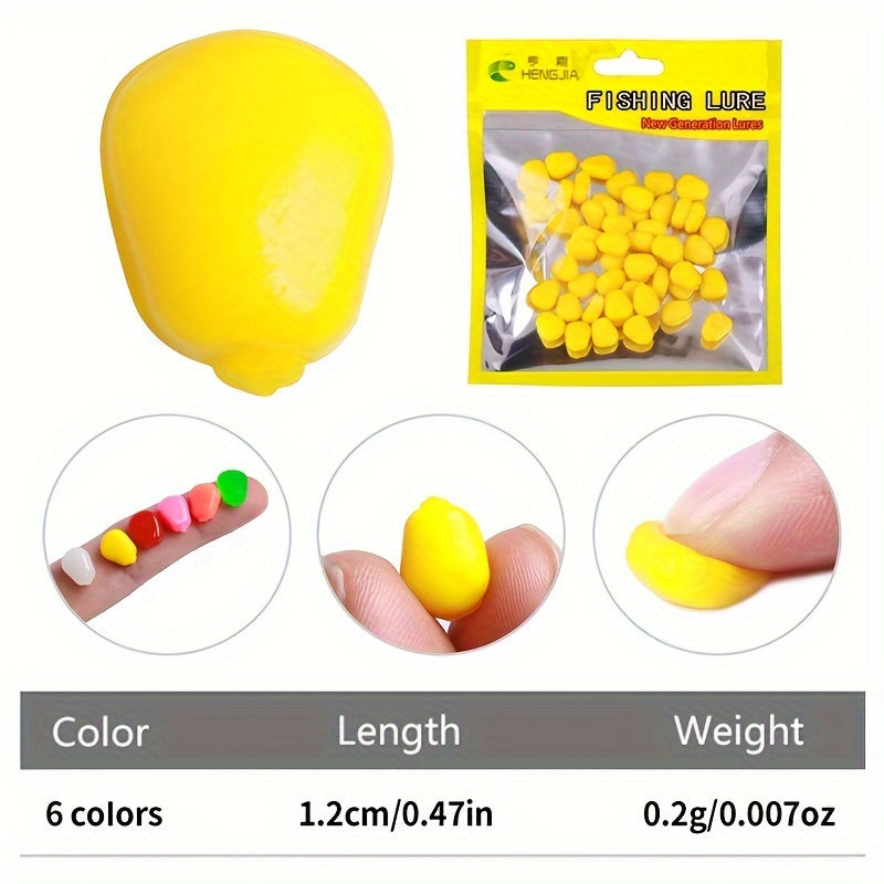 50pcs Bionic Soft Lure Sweet Corn Kernel Fishing Accessories