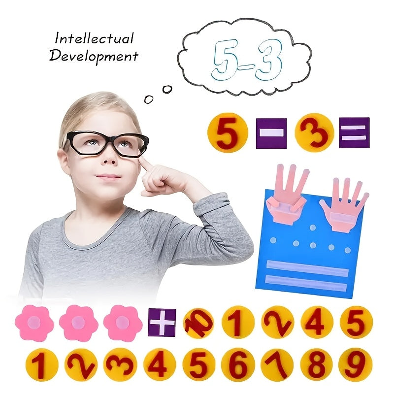 Colorful Felt Math Number Board Interactive Game for Youngsters