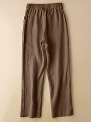  High Rise Straight Leg Trousers With Pockets