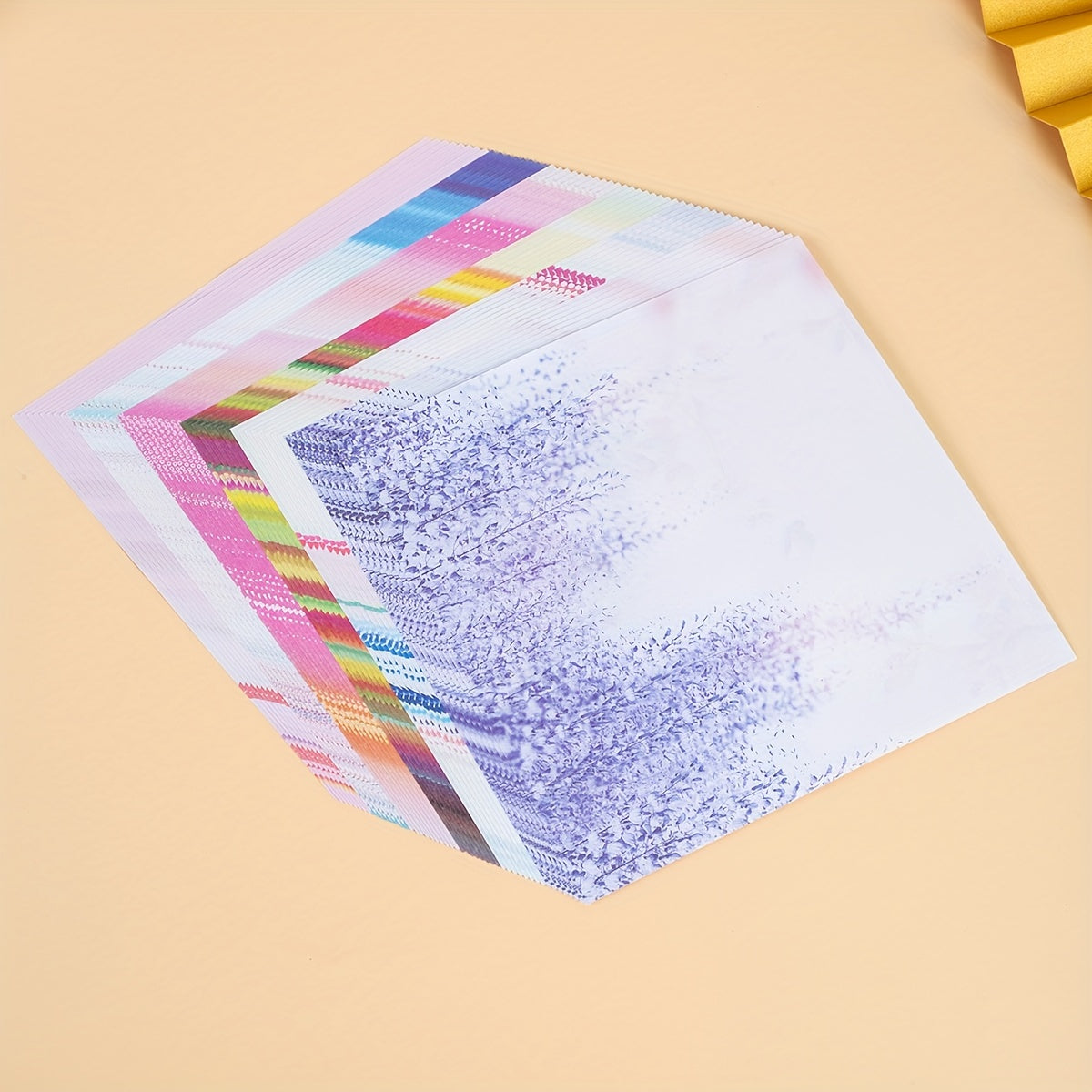50 Sheets Double Sided Origami Paper Kit Pink Cartoon Pattern Paper 12 Designs
