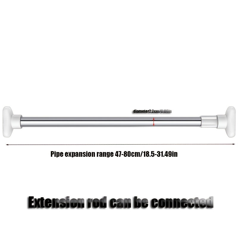 Adjustable Telescopic Stainless Steel Clothes Pole
