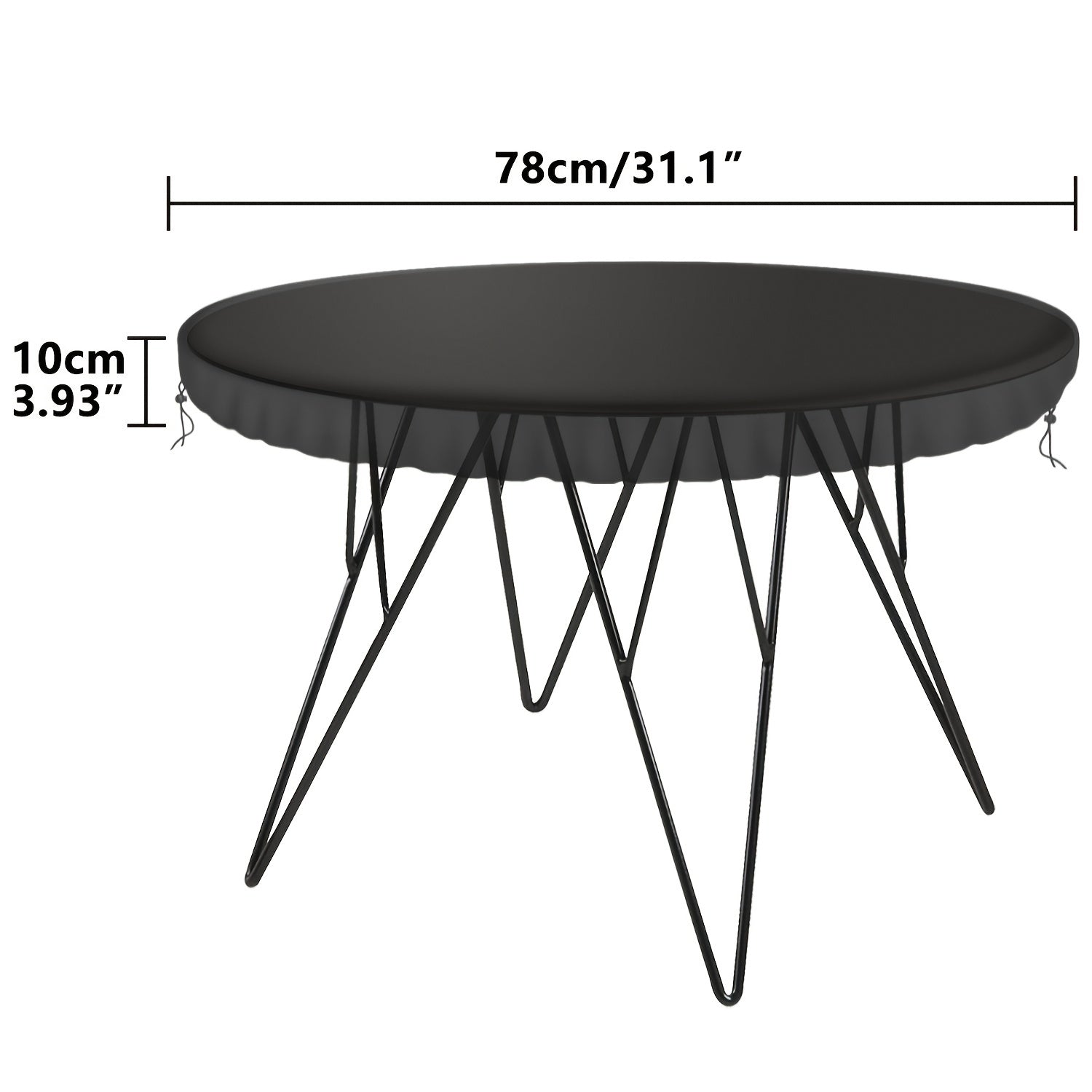 Waterproof 60-Inch Round Garden Furniture Cover, Outdoor Patio Table Cover