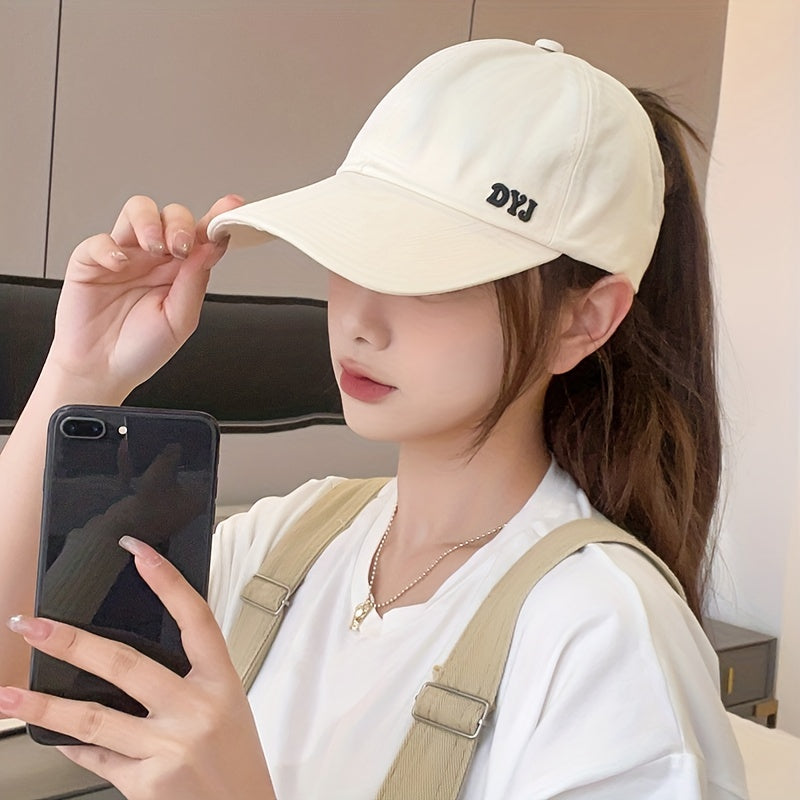Backless Ponytail Baseball Cap Lightweight Sun Visor Hat