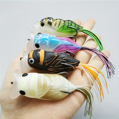 Bionic Cicada Silicone Soft Bait Double Hook Fishing Tackle