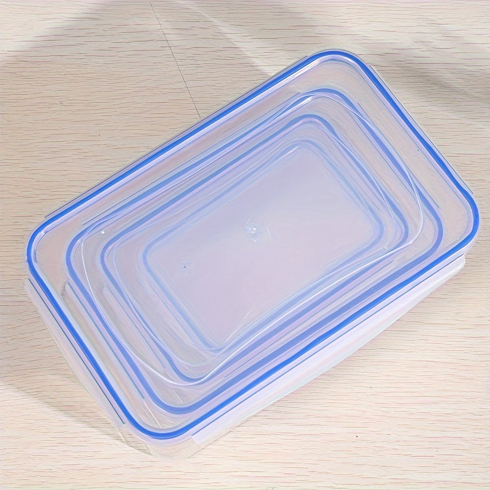 4pcs Kitchen Refrigerator Fresh Keeping Box Microwave Resistant Plastic
