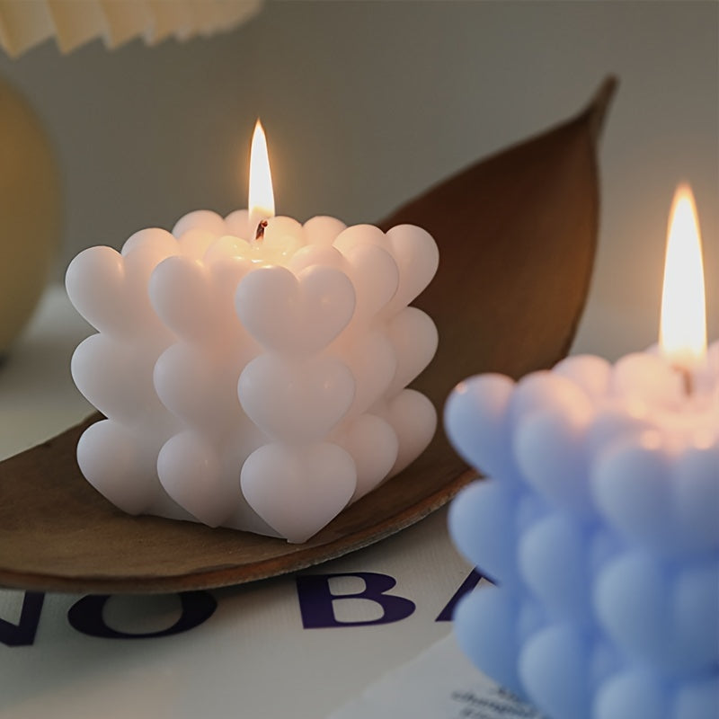 Love Cube Aromatherapy Candle Home Holiday Decor Handmade