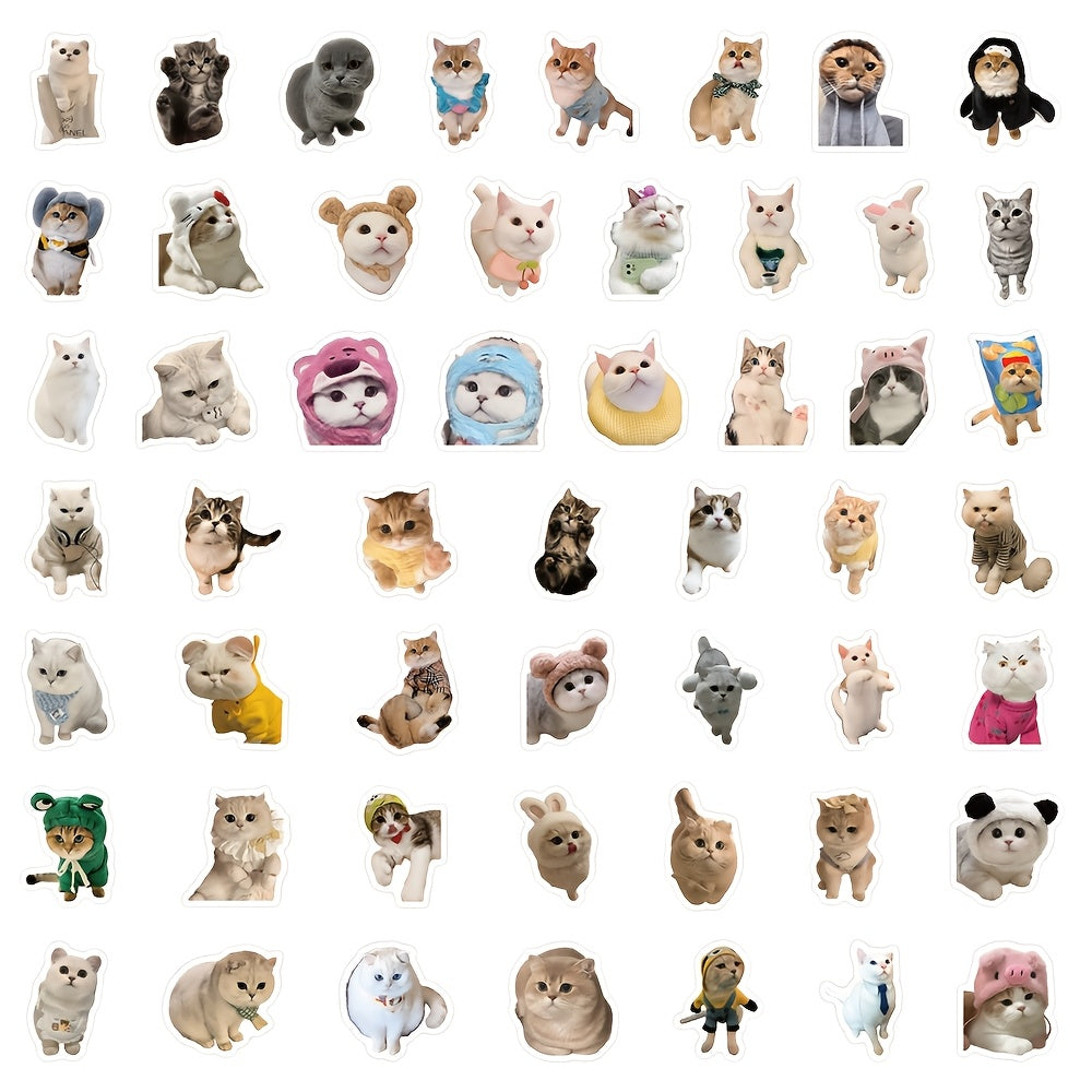 100pcs Kitten Sticker Pack for Laptops Phones Scrapbooks Water Bottles