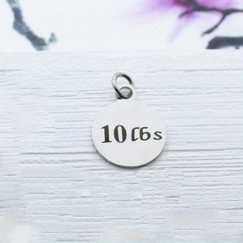 Weight Loss Engraved Stainless Steel Charm Fitness Charms