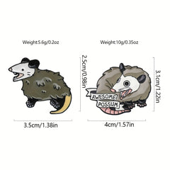 2pcs Cartoon Mouse Brooch Bags Clothing Accessories Men