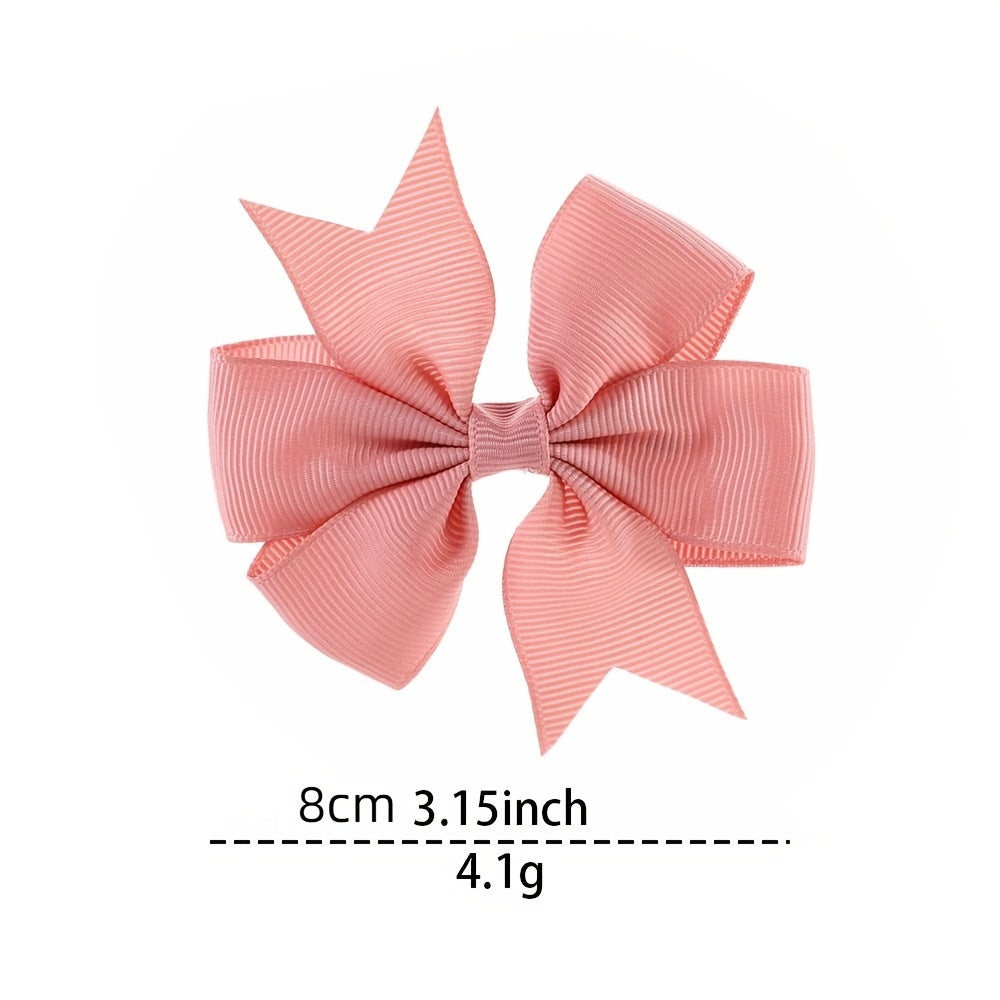 10pcs Ribbon Bow Hair Clips St Patrick's Day Accessories