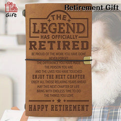 Refillable Leather Retirement Journal Gift
