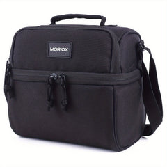 2 Compartment Lunch Bag Insulated Leakproof Shoulder Strap Work School Picnic