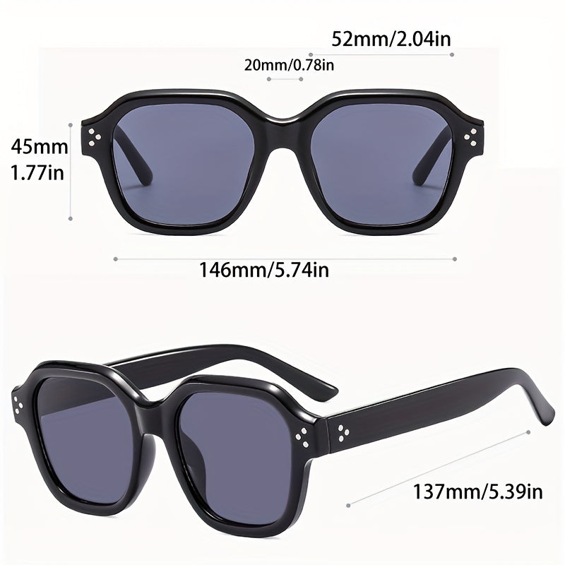 Y2K Jelly Square Sunglasses UV400 Sun Shades Glasses