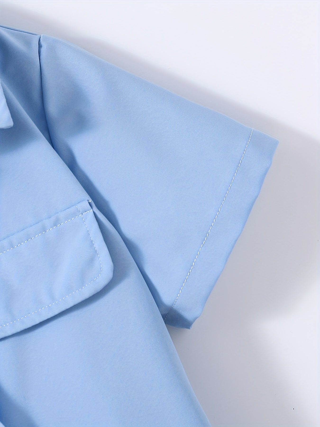 Boys Pockets Outfit Set - Comfy Shirts & Shorts for Summer