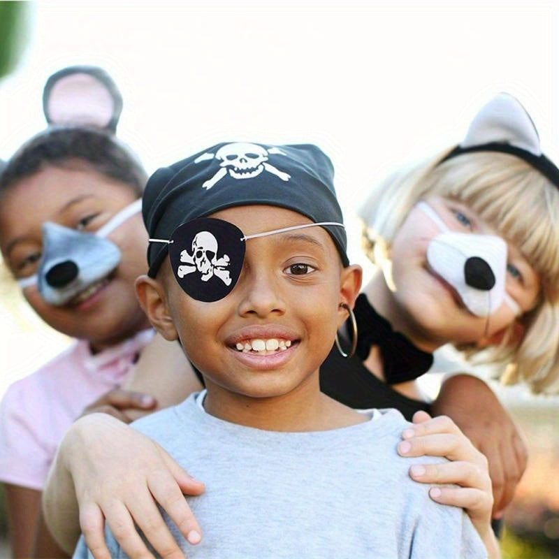 10pcs Pirate Eye Mask Set for Halloween Christmas Costume Party