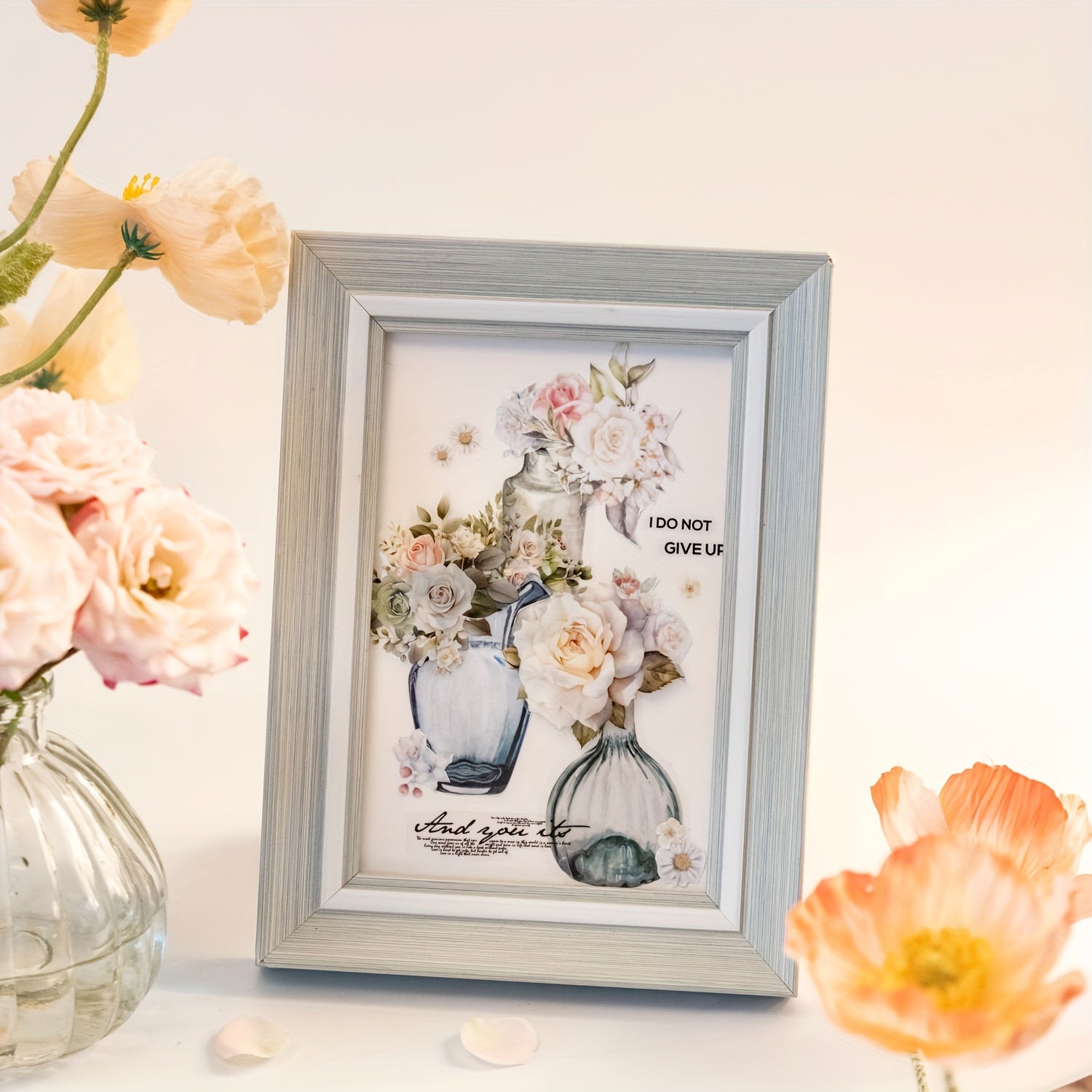 30pcs PET Sticker Vase Special Shaped Journal Decoration Material