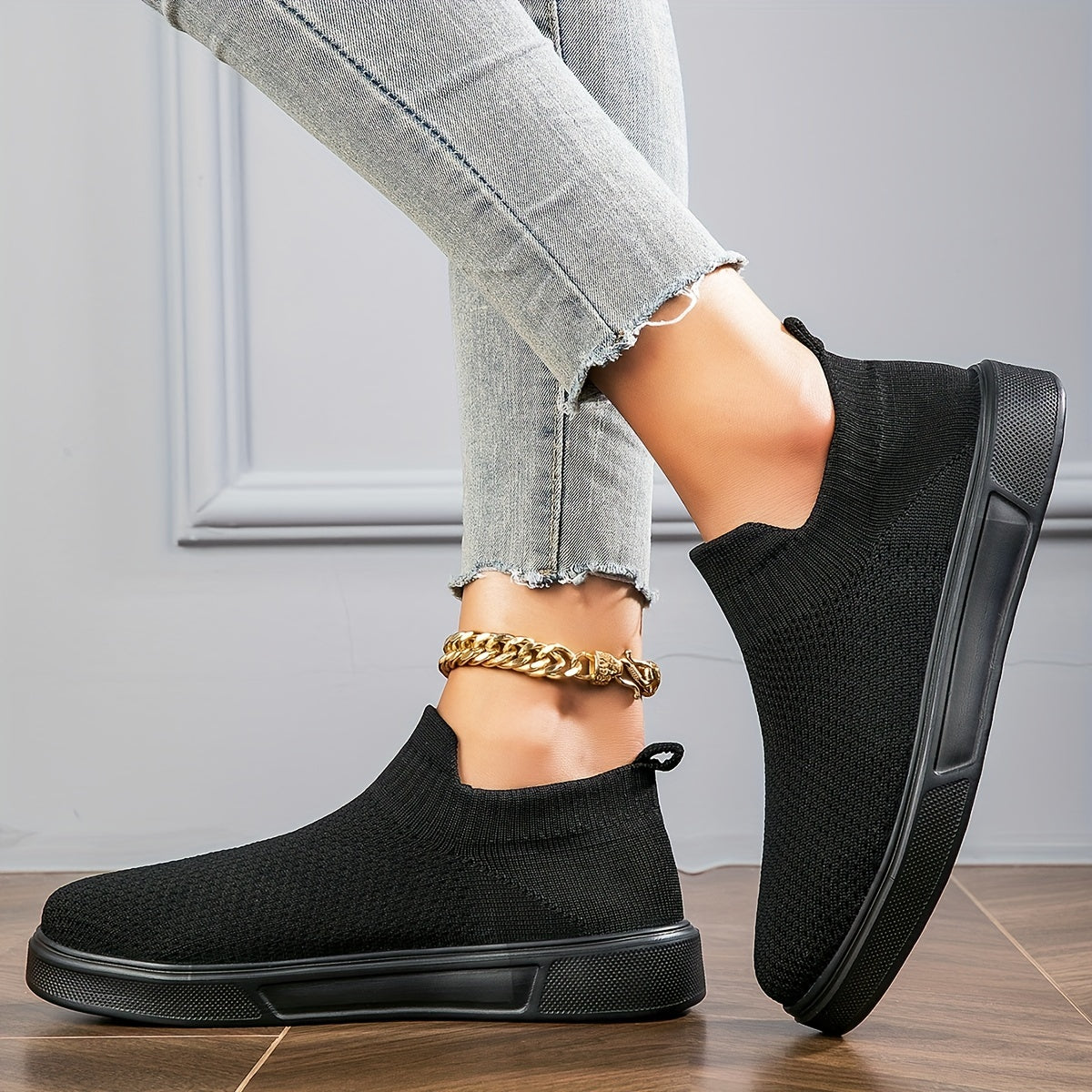 Women's Knit Slip On Sneakers Lightweight Outdoor Shoes