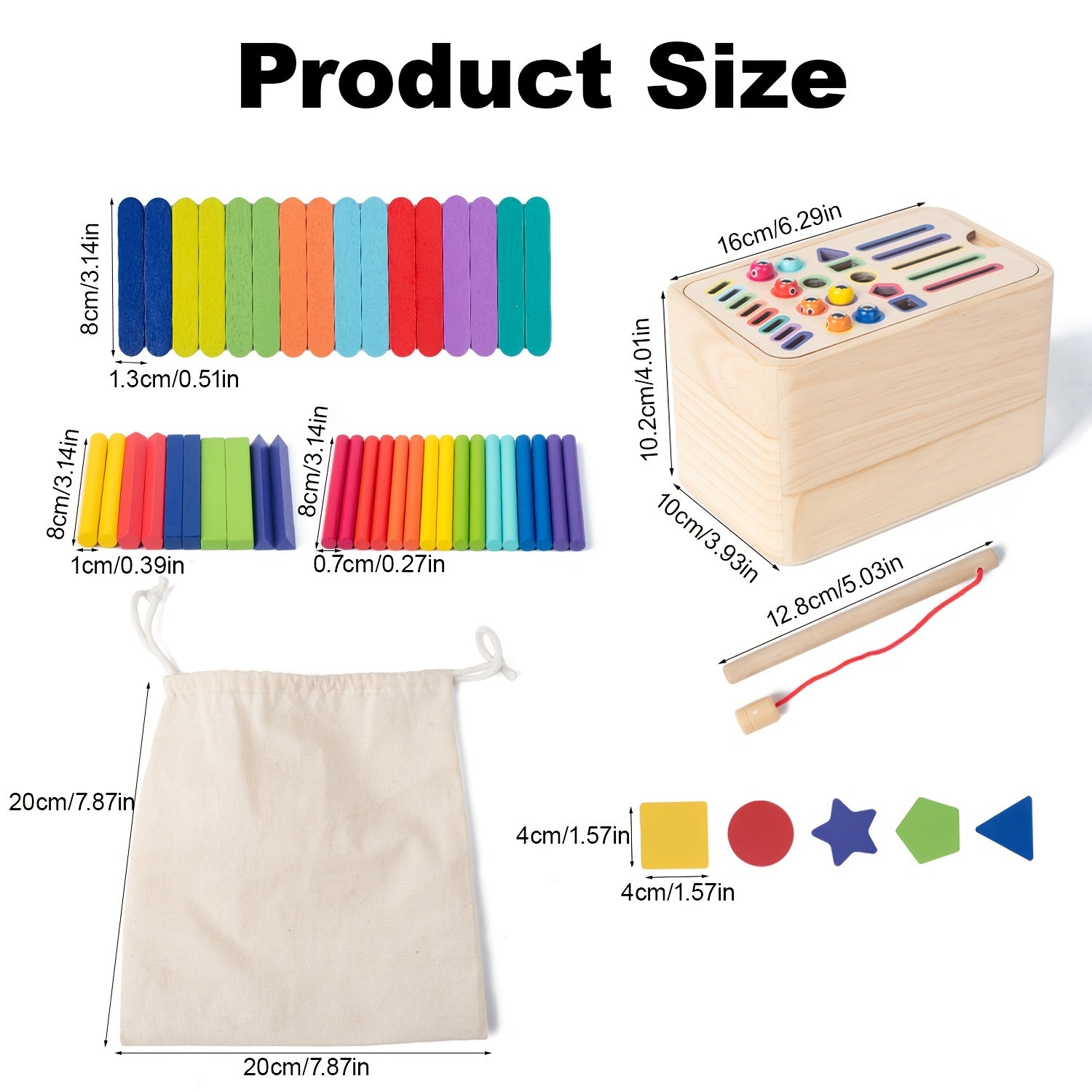 Colorful Wooden Classification Box Toy with Matching Pieces