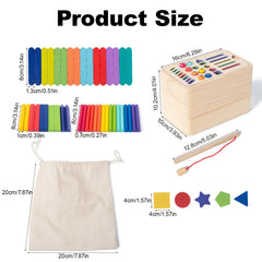 Colorful Wooden Classification Box Toy with Matching Pieces