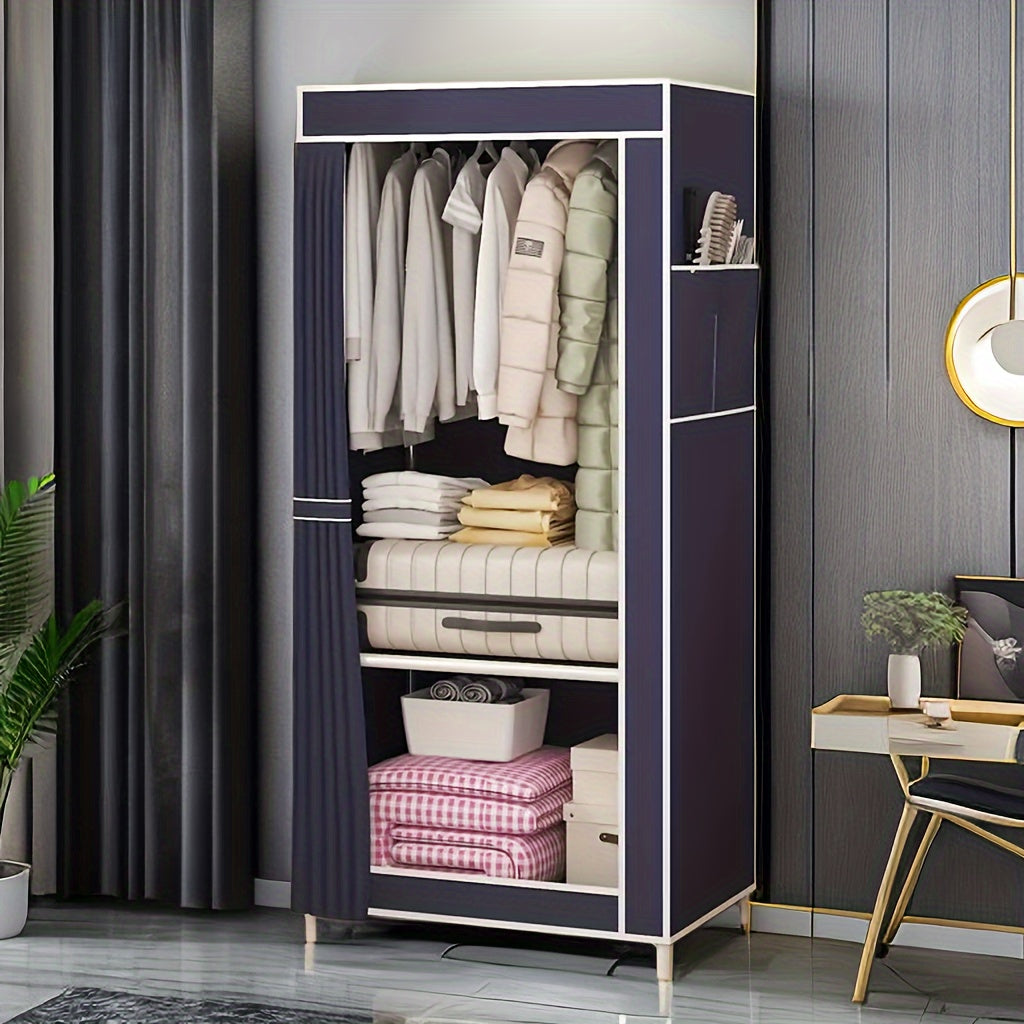 2-layer Clothing Storage Cabinet - Easy to Assemble Storage Wardrobe - 3 Colors