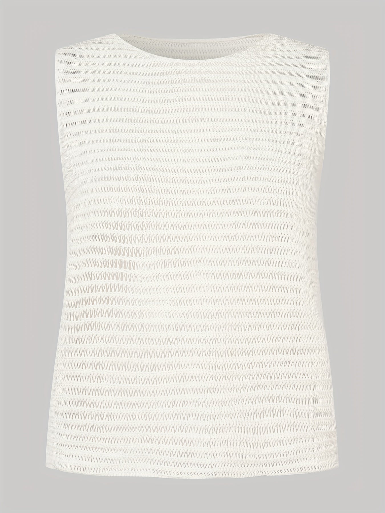 Sleeveless Knitted Top Summer Solid Casual Top Women's Clothing