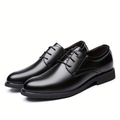 Men's Round Toe Lace Up Derby Shoes Non Slip Business Formal Shoes