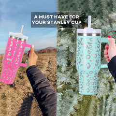 40oz Stainless Steel Insulated Tumbler w/ Handle & Straw Lid