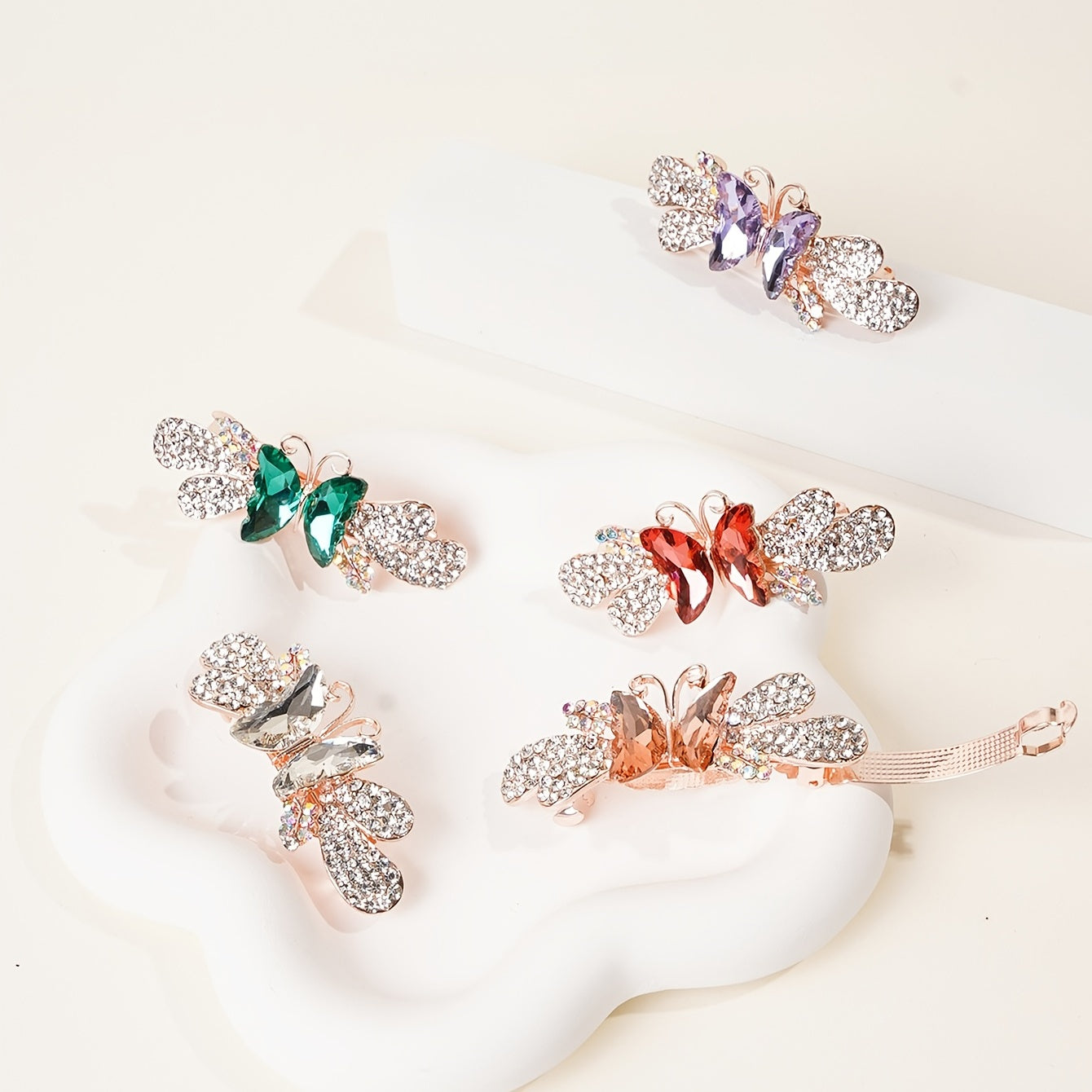 Butterfly Horizontal Clip Lady High End Style Hair Clip Spring Clip