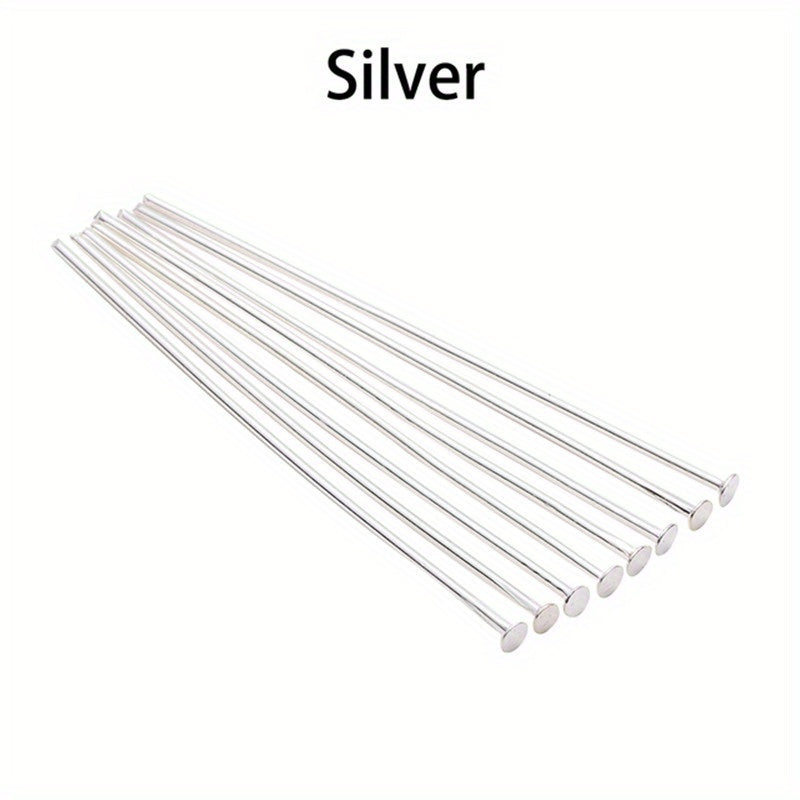100pcs Silver/Gold/Rhodium Headpins Jewelry Findings DIY Supplies