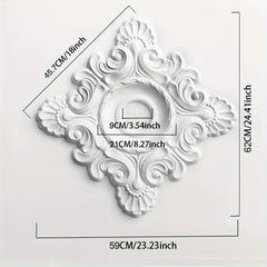 Square Lamp Panel PU Material Ceiling Decoration French Non gypsum Line