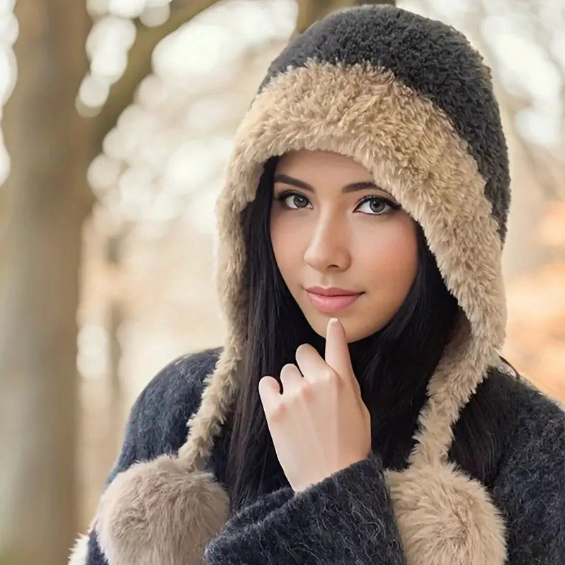 Women's Winter Hat Fleece Lined Ribbed Beanie for Christmas