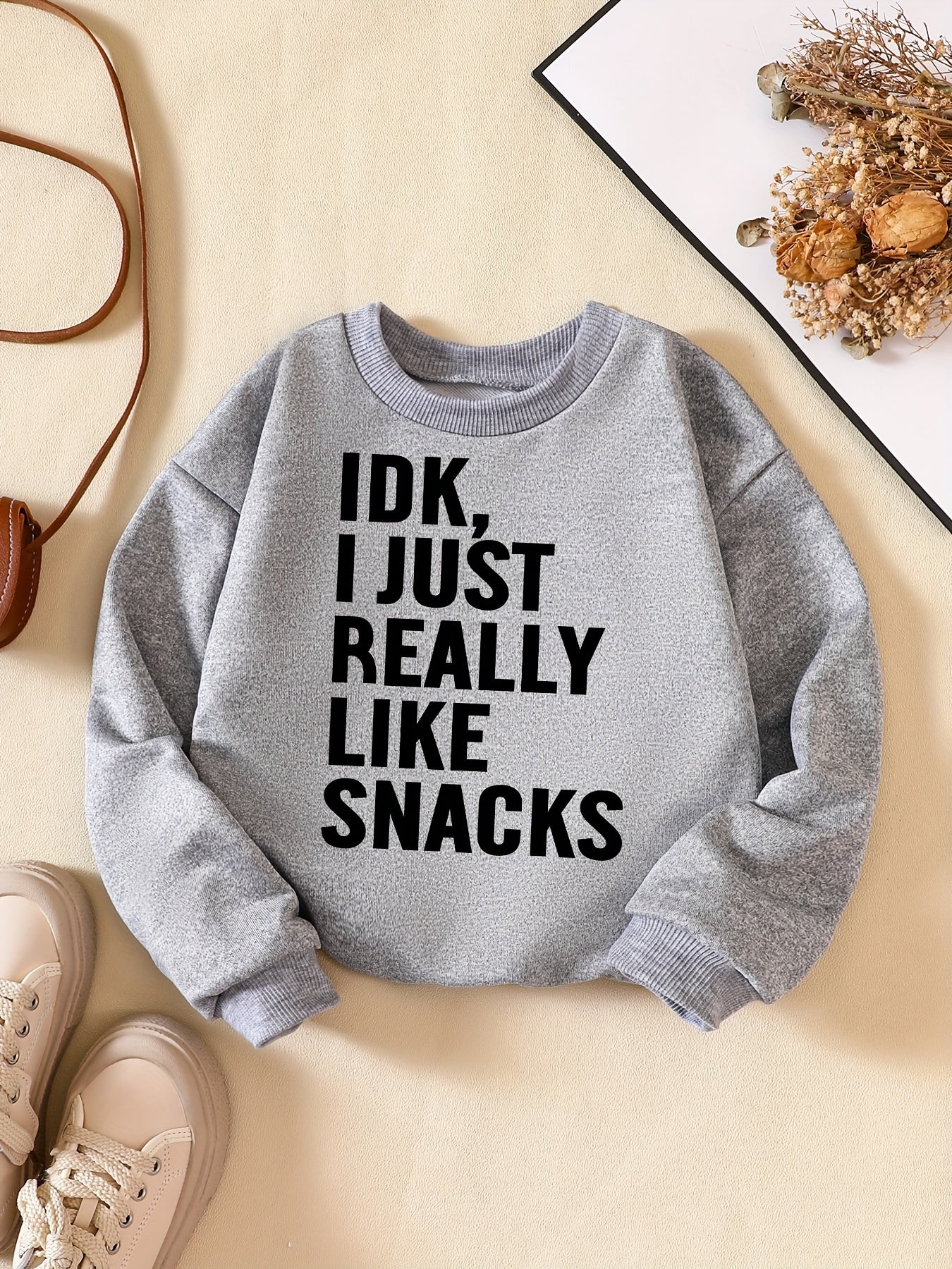 Letter Series Boys Pullover Sweatshirt Long Sleeve Crew Neck Kids Clothing