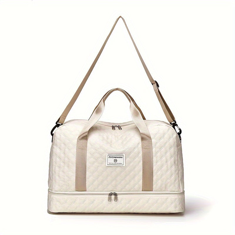 Women's Travel Duffel Bag with Wet Pocket & Shoes Compartment