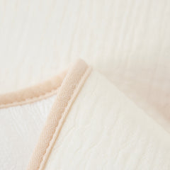 Waterproof Gauze Diaper Pad w/ Bear Pattern Soft Light Beige Fabric