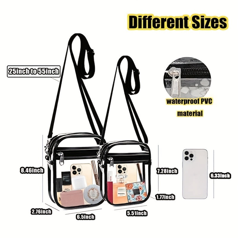 Clear Crossbody Bag Stadium Approved PVC Bag One Shoulder Bag