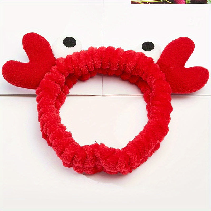 Cartoon Crab Headband for Women Girls - Skincare Hair Band