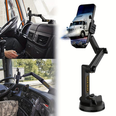 Truck Phone Holder Heavy Duty Phone Mount Long Arm Suction Cup & Stable