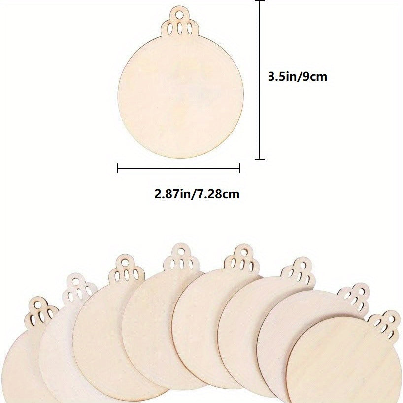 10pcs Wooden Slices 8.89cm DIY Christmas Decorations Craft Toys