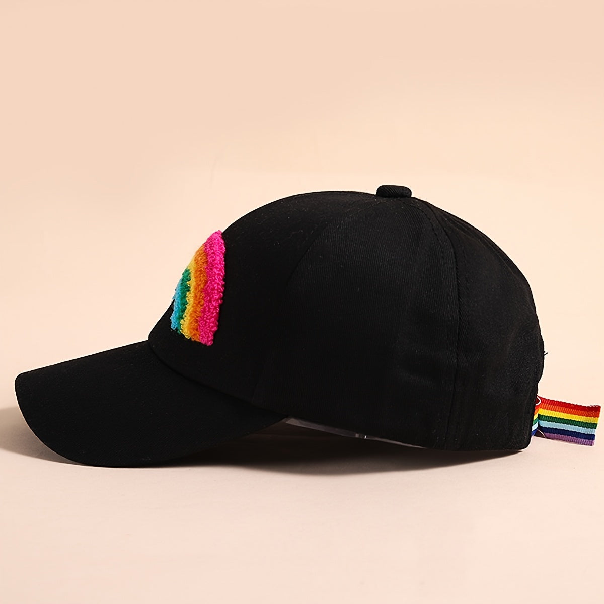 Kids Rainbow Embroidery Baseball Cap Sun Protection Hat