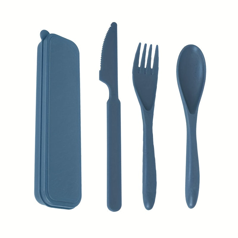 3pcs Cutlery Set Fork And Spoon Set Outdoor Tableware Portable for Camping