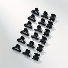 18PCS Rubber Frosted Hair Claw Mini Small Shark Claw Hair Accessory