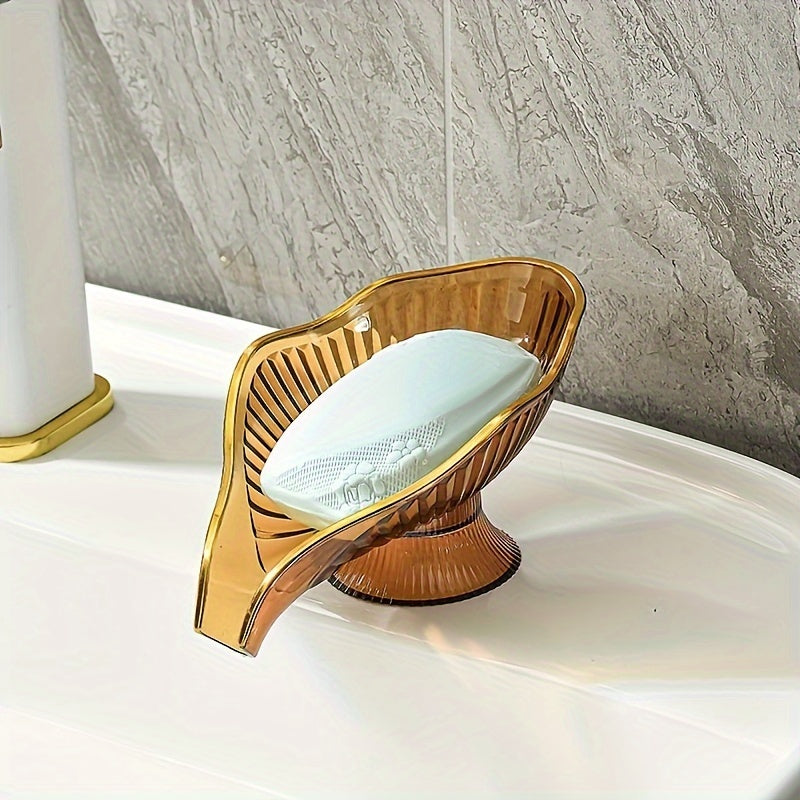 Creative Plastic Soap Dish Self Draining Soap Holder Bathroom Soap Rack