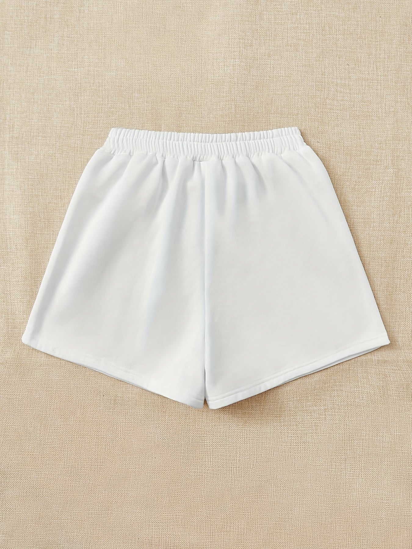 Girls Heart Print Casual Sweat Shorts Elastic Waist Work Out Shorts